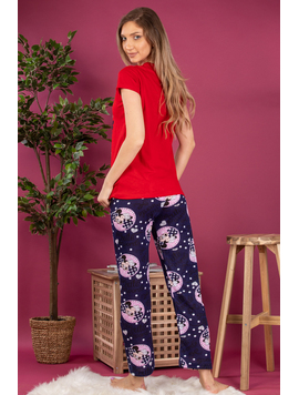 Pijama Dama MinniePrintThree Rosu